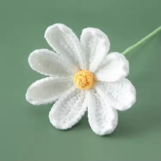 Finished Knitted Flower Creative Crochet Galsang Flowers Bouquet Cute Woven Flower Friends Mothers Day Gift Home Decor